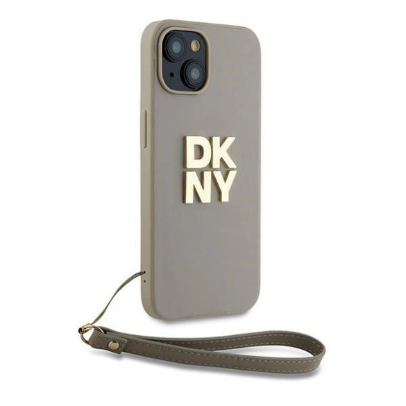 DKNY Wrist Strap Stock Logo tok iPhone 15 / 14 / 13 - bézs