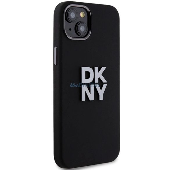 DKNY Liquid Silicone Metal Logo tok iPhone 15 / 14 / 13 - fekete