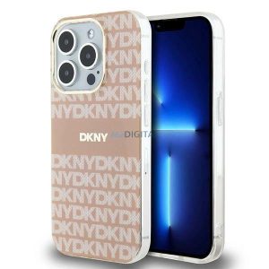 DKNY IML Mono & Stripe MagSafe tok iPhone 14 Pro - rózsaszín