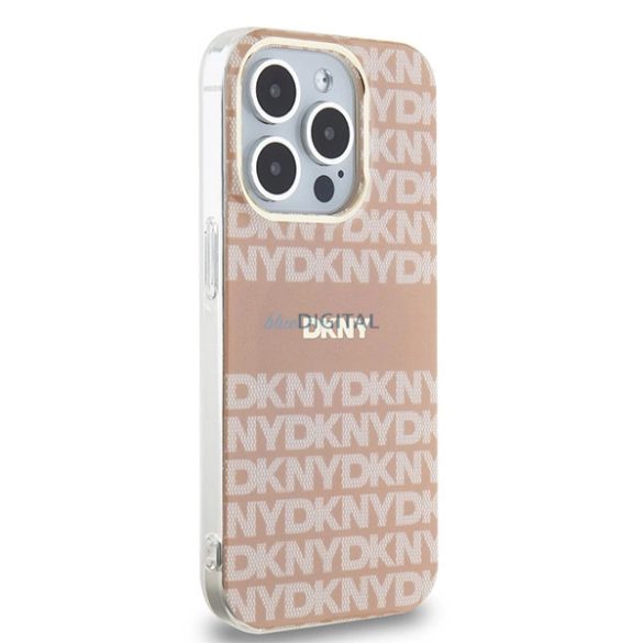 DKNY IML Mono & Stripe MagSafe tok iPhone 14 Pro - rózsaszín