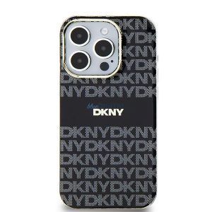 DKNY IML Mono & Stripe MagSafe-kompatibilis tok iPhone 11 / Xr - fekete