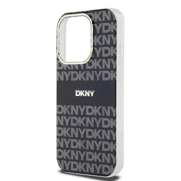 DKNY IML Mono & Stripe MagSafe-kompatibilis-tok iPhone 14 Pro - fekete