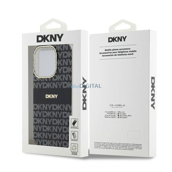 DKNY IML Mono & Stripe MagSafe-kompatibilis-tok iPhone 14 Pro - fekete