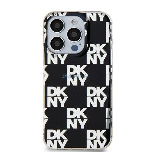 DKNY IML Checkered Mono Pattern tok iPhone 15 / 14 / 13 - fekete