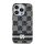 DKNY IML Checkered Mono Pattern & Printed Stripes MagSafe-kompatibilis tok iPhone 11 / Xr - fekete