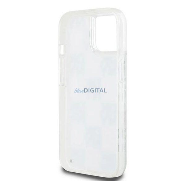 DKNY Liquid Glitter Multilogo tok iPhone 15 / 14 / 13 - fehér