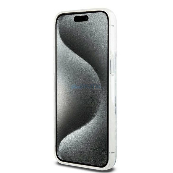 DKNY Liquid Glitter Multilogo tok iPhone 15 Pro Max - fehér