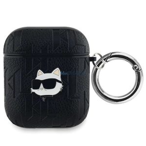 Karl Lagerfeld Monogram Choupette Head tok AirPods 1/2 - fekete