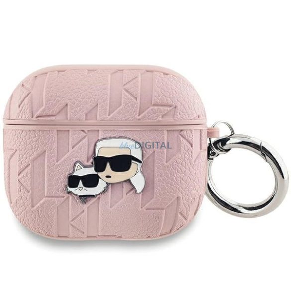 Karl Lagerfeld Monogram Karl & Choupette Head tok AirPods 3 - rózsaszín