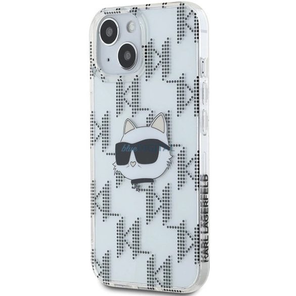 Karl Lagerfeld IML Choupette fej és monogram tok iPhone 15 / 14 / 13 - átlátszó