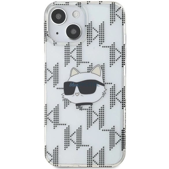 Karl Lagerfeld IML Choupette fej és monogram tok iPhone 15 / 14 / 13 - átlátszó