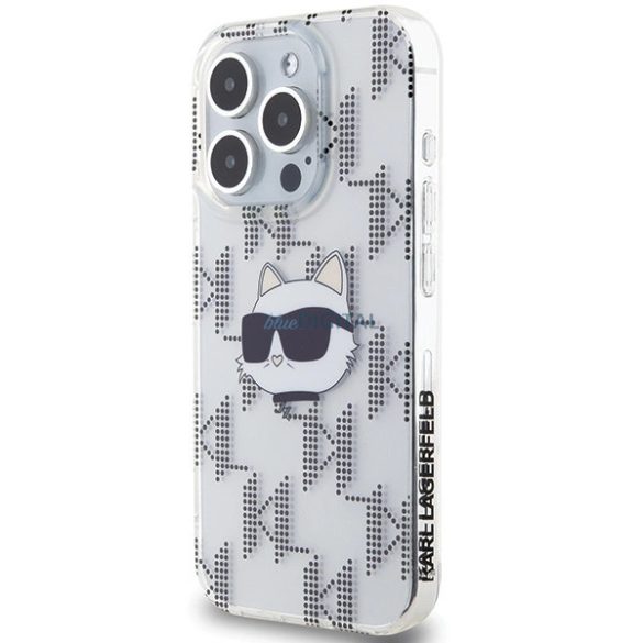 Karl Lagerfeld IML Choupette Head & Monogram tok iPhone 15 Pro - átlátszó