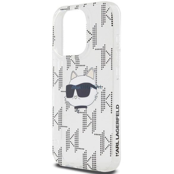 Karl Lagerfeld IML Choupette Head & Monogram tok iPhone 15 Pro - átlátszó