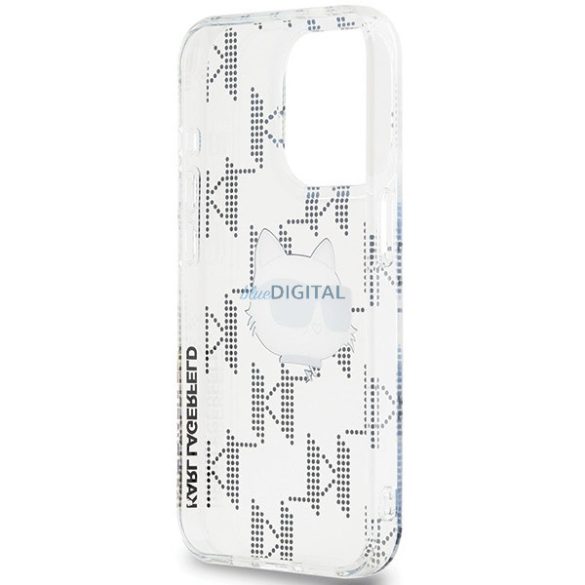 Karl Lagerfeld IML Choupette Head & Monogram tok iPhone 15 Pro - átlátszó