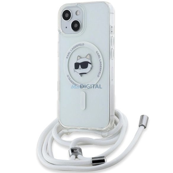 Karl Lagerfeld IML Choupette Head & Cord MagSafe-kompatibilis tok iPhone 13/14/15 - átlátszó