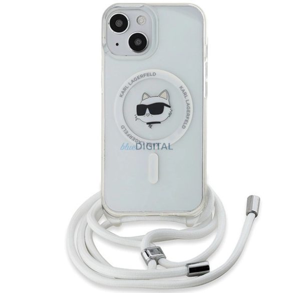 Karl Lagerfeld IML Choupette Head & Cord MagSafe-kompatibilis tok iPhone 13/14/15 - átlátszó