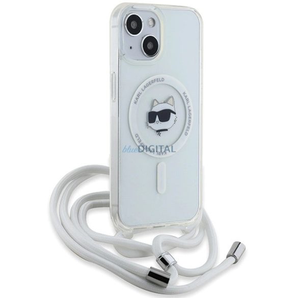 Karl Lagerfeld IML Choupette Head & Cord MagSafe-kompatibilis tok iPhone 13/14/15 - átlátszó