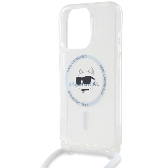 Karl Lagerfeld IML Choupette Head & Cord MagSafe-kompatibilis tok iPhone 14 Pro - átlátszó