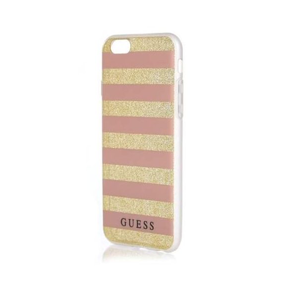 Guess GUHCP6STGPI iPhone 6 / 6S rózsaszín Hardcase Etnikai Chic Stripes 3D telefon tok telefontok