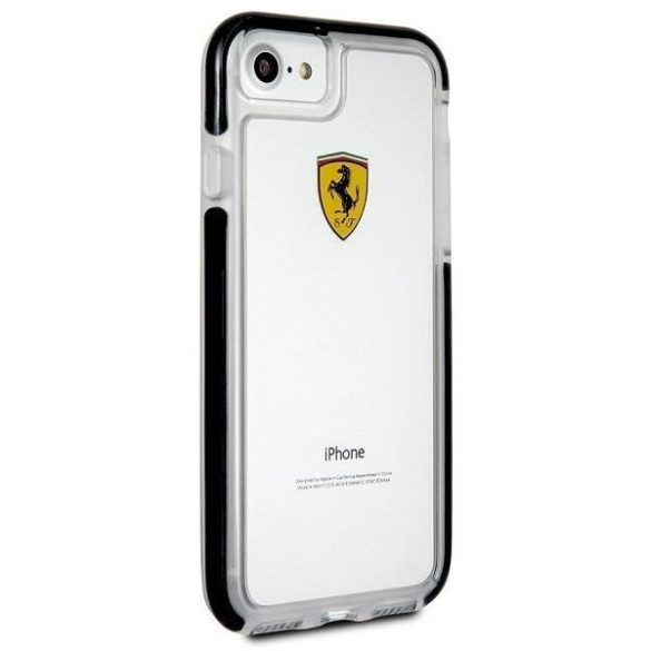 Ferrari keménytok FEGLHCP7BK iPhone 6/6s/7/8/SE 2020/SE 2022 átlátszó fekete