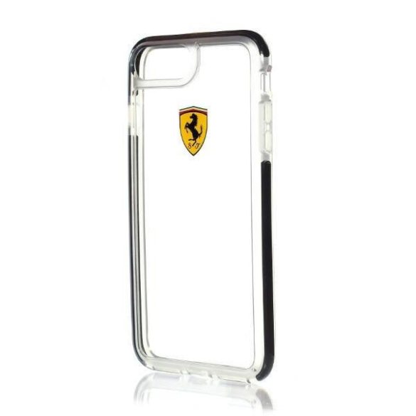 Ferrari tok FEGLHCP7LBK iPhone 7 PL Us Shockproof átlátszó fekete