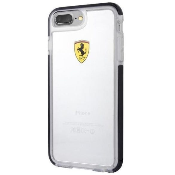 Ferrari tok FEGLHCP7LBK iPhone 7 PL Us Shockproof átlátszó fekete