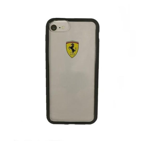 Ferrari keménytok FEHCRFP7BK iPhone 6/6s/7/8/SE 2020/SE 2022 átlátszó/fekete