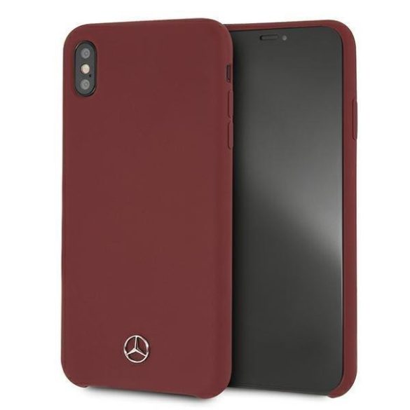 Mercedes Mehci65silre iPhone XS max piros / piros keményszínű szilikon Line tok