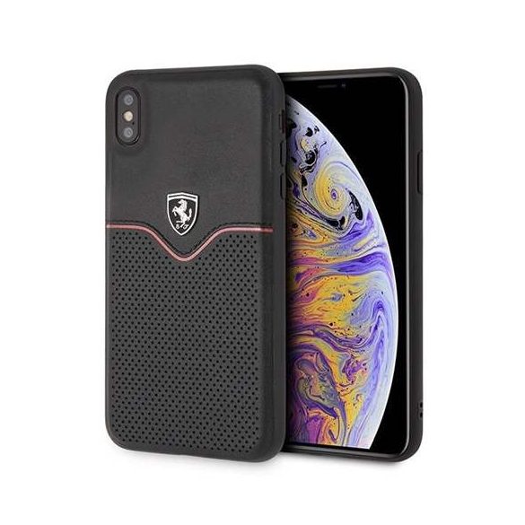 Ferrari Hardcase FEOVEHCI65BK iPhone Xs Max fekete Off Track Victory telefon tok telefontok