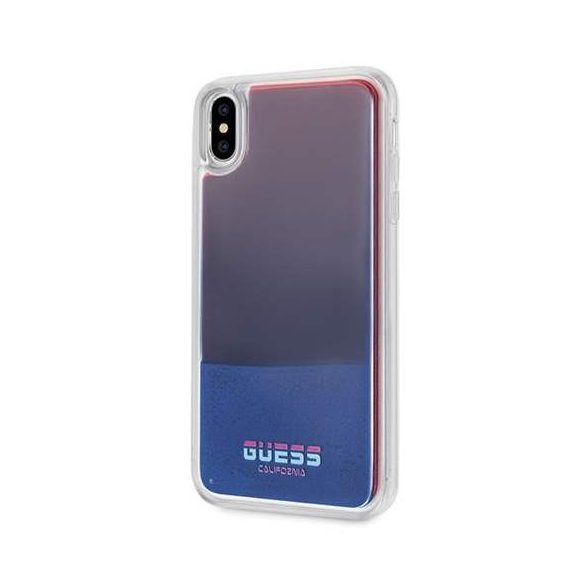 Guess GUHCI65GLCRE iPhone Xs Max czerwo ny / piros Hardcase California világít a sötétben telefon tok telefontok