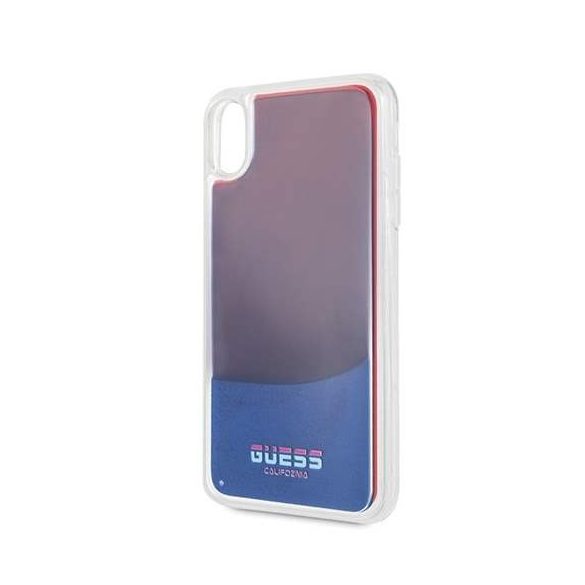 Guess GUHCI65GLCRE iPhone Xs Max czerwo ny / piros Hardcase California világít a sötétben telefon tok telefontok