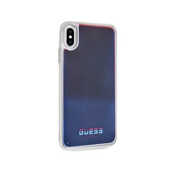 Guess GUHCI65GLCRE iPhone Xs Max czerwo ny / piros Hardcase California világít a sötétben telefon tok telefontok