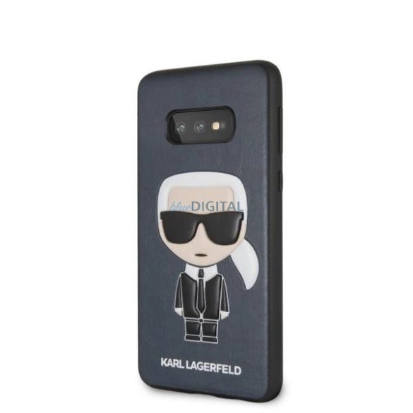 Karl Lagerfeld KLHCS10LIKPUBL Iconic Karl Embossed keménytok Samsung Galaxy S10e - tengerészkék