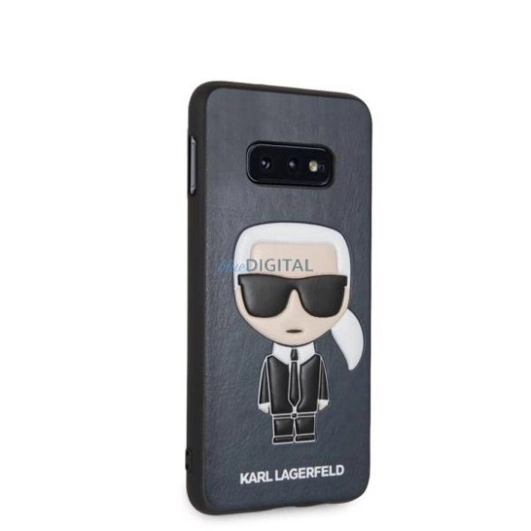 Karl Lagerfeld KLHCS10LIKPUBL Iconic Karl Embossed keménytok Samsung Galaxy S10e - tengerészkék