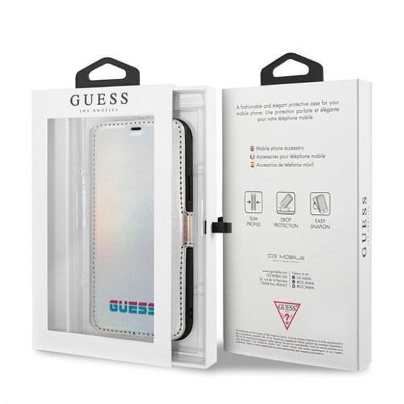 Guess GUFLBKN65BLD iPhone 11 Pro Max srebrny ezüst / könyv Színjátszó telefontok