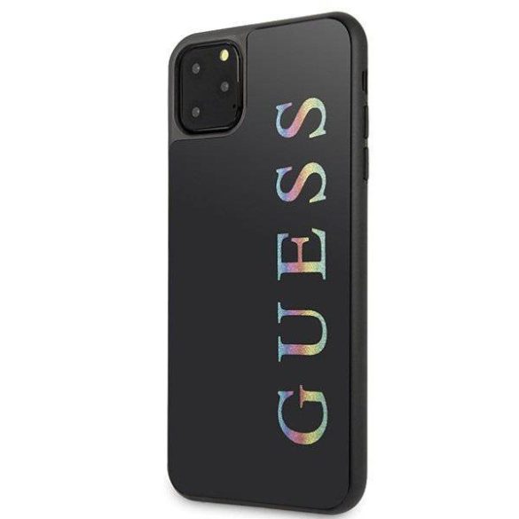 Guess GUHCN65LGMLBK iPhone 11 Pro Max czarny / fekete kemény tok Glitter Logo telefontok