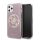 Guess GUHCN58PCUGLPI 4G Circle Glitter keménytok iPhone 11 Pro - rózsaszín