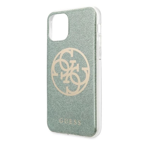 Guess GUHCN65PCUGLKA 4G Circle Glitter keménytok iPhone 11 Pro Max - khaki