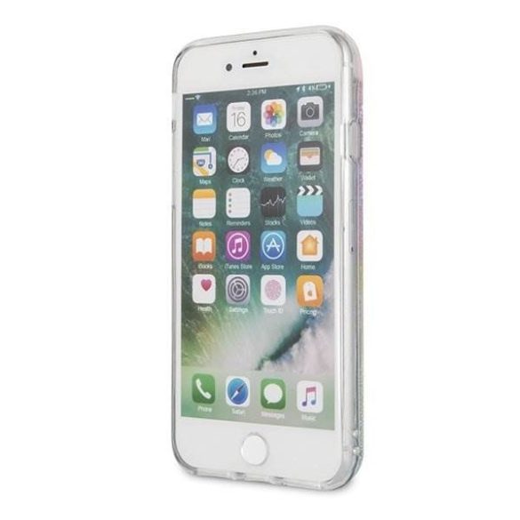 Guess GUHCI8LGIRGP iPhone 7/8 / SE 2020 kemény tok Liquid Glitter 4G kör telefontok