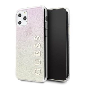 Guess GUHCN58PCUGLGPI iPhone 11 Pro rózsaszín kemény tok Gradient Glitter telefontok