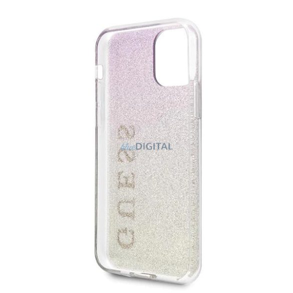 Guess GUHCN65PCUGLGPI Gradient Glitter keménytok iPhone 11 Pro Max - rózsaarany