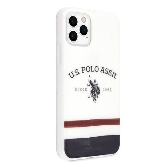 US Polo USHCN65PCSTRB iPhone 11 Pro Max fehér Trikolor Pattern Collection telefontok