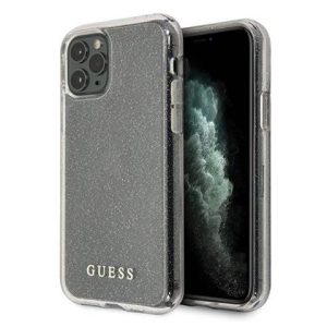 Guess GUHCN65PCGLSI iPhone 11 Pro Max srebrny / ezüst kemény tok Glitter telefontok