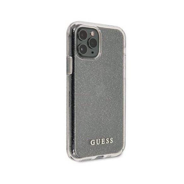 Guess GUHCN65PCGLSI iPhone 11 Pro Max srebrny / ezüst kemény tok Glitter telefontok