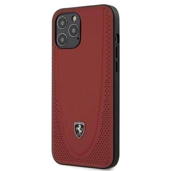 Ferrari iPhone FEOGOHCP12LRE 12 Max Pro 6.7 piros / vörös tok Off Track Perforált telefontok