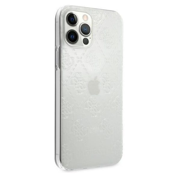 Guess GUHCP12M3D4GTR iPhone 12 / iPhone 12 Pro 6,1" átlátszó kemény tok 4G 3D Pattern Kollekció telefontok