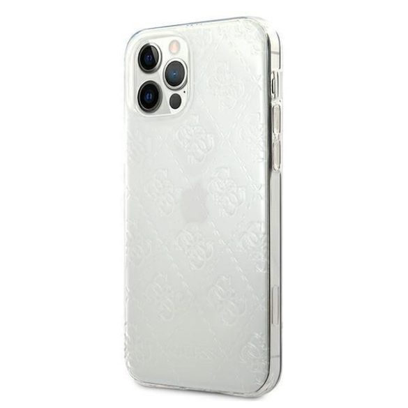 Guess GUHCP12L3D4GTR iPhone 12 Pro Max 6,7" átlátszó kemény tok 4G 3D Pattern Kollekció telefontok