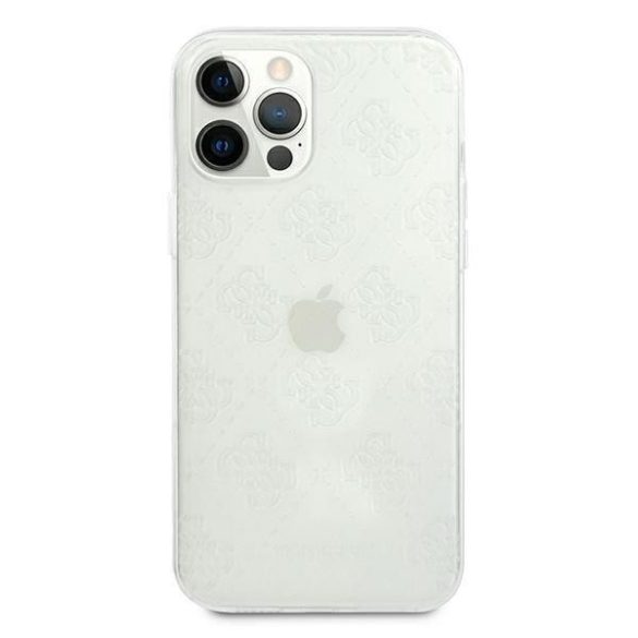 Guess GUHCP12L3D4GTR iPhone 12 Pro Max 6,7" átlátszó kemény tok 4G 3D Pattern Kollekció telefontok