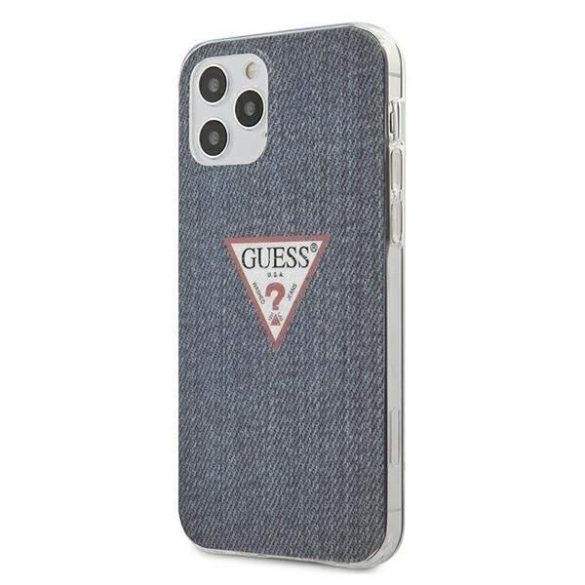 Guess GUHCP12MPCUJULDB iPhone 12 Pro / iPhone 12 sötétkék tok Jeans kollekció telefontok