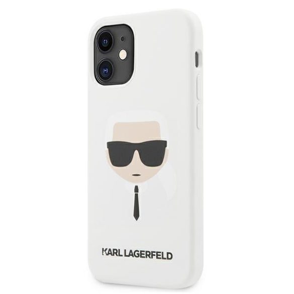 Karl Lagerfeld KLHCP12SSLKHWH iPhone 12 mini 5,4" fehér kemény tok Szilikon Karl's Head